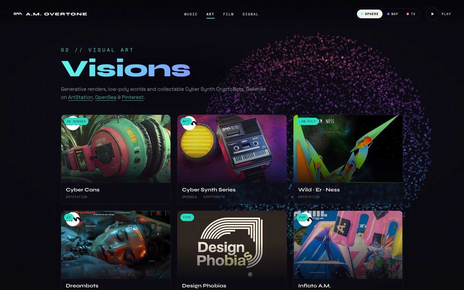 Art · the Visions generative-render gallery