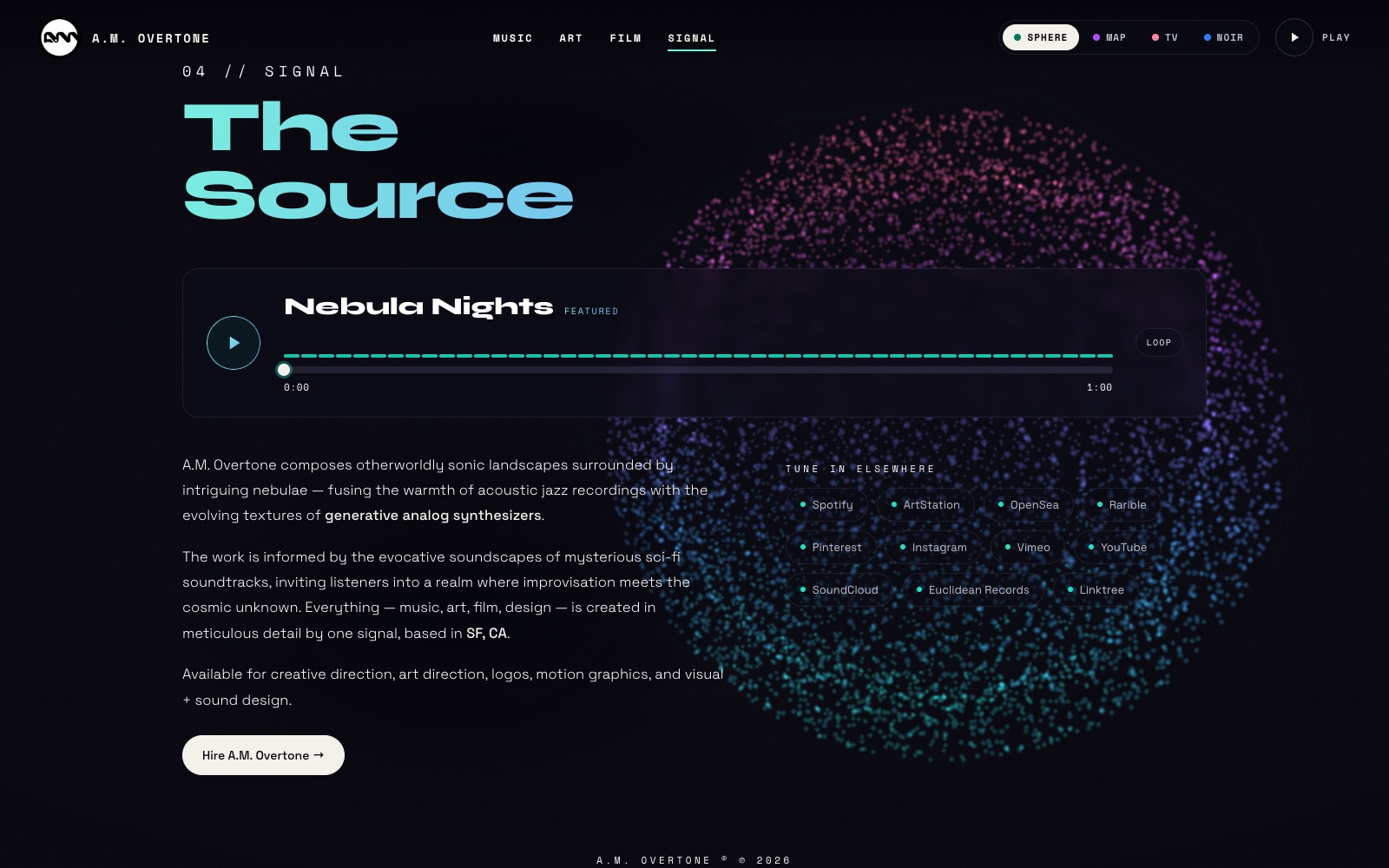 Signal · The Source, the Nebula Nights player and bio
