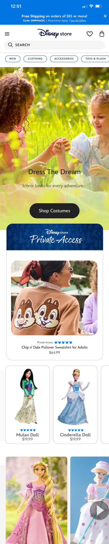 Full mobile POC · the long-scroll holiday homepage