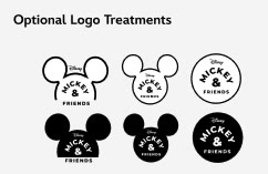 Mickey & Friends · optional logo treatments