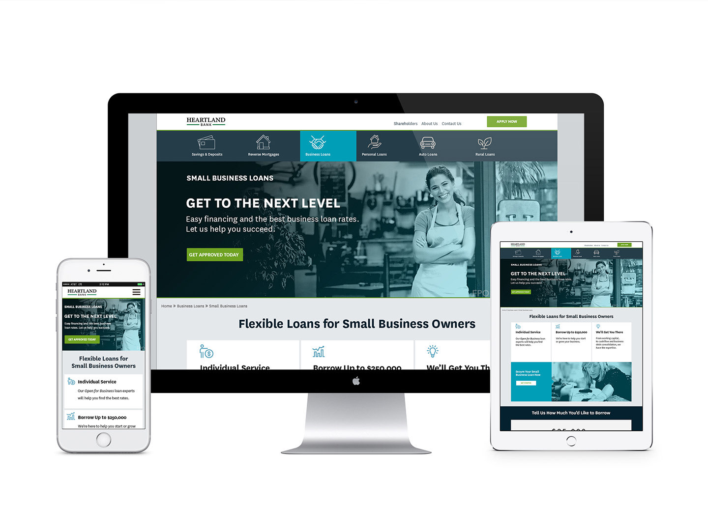 Fintech responsive grid concept