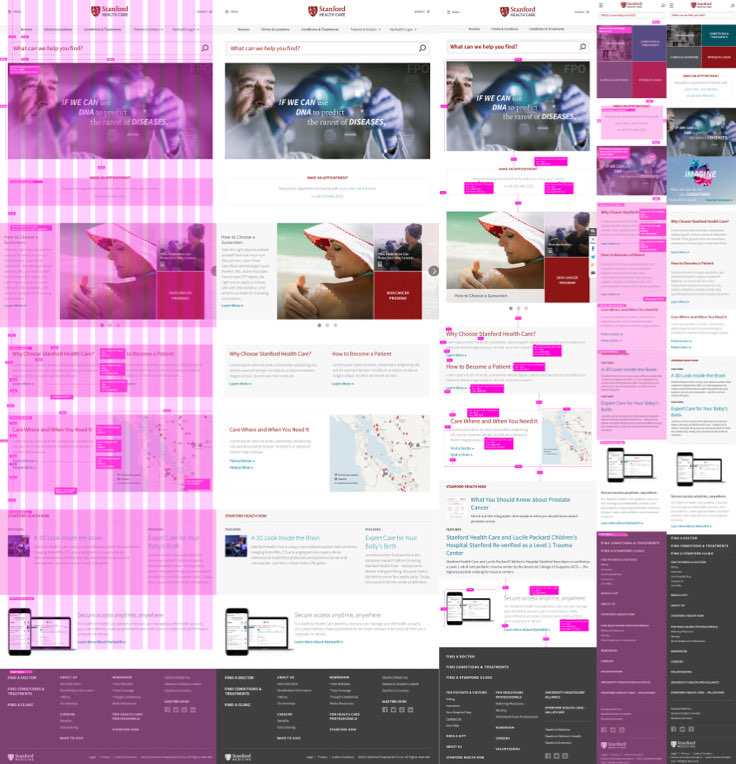Stanford Health Care grid layout