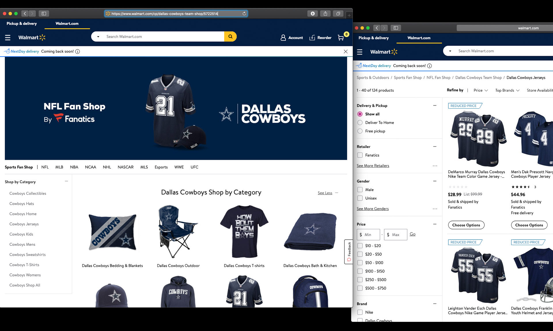 Walmart curated collections design