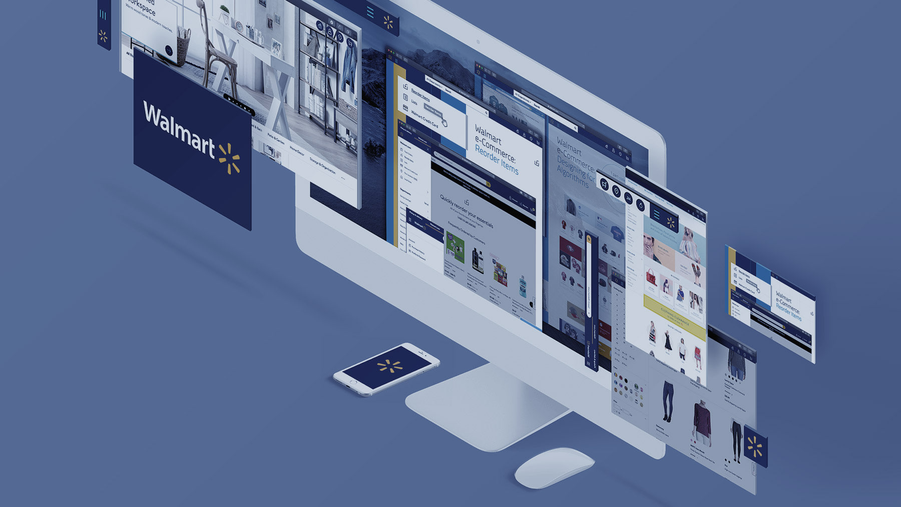 Walmart.com redesign · hero composition